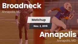 Matchup: Broadneck vs. Annapolis  2018