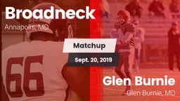 Matchup: Broadneck vs. Glen Burnie  2019