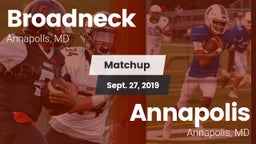 Matchup: Broadneck vs. Annapolis  2019