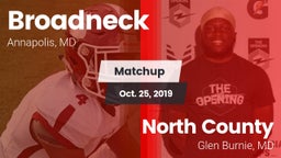 Matchup: Broadneck vs. North County  2019