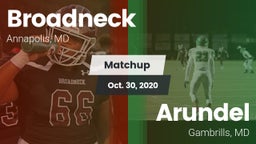 Matchup: Broadneck vs. Arundel  2020