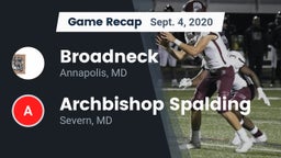 Recap: Broadneck  vs. Archbishop Spalding  2020