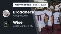 Recap: Broadneck  vs. Wise  2023