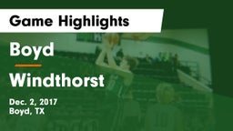 Boyd  vs Windthorst  Game Highlights - Dec. 2, 2017