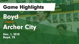 Boyd  vs Archer City Game Highlights - Dec. 1, 2018