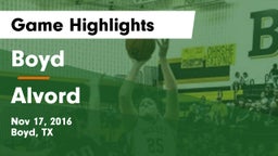 Boyd  vs Alvord  Game Highlights - Nov 17, 2016