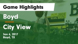 Boyd  vs City View  Game Highlights - Jan 6, 2017