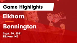 Elkhorn  vs Bennington  Game Highlights - Sept. 20, 2021