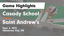 Casady School vs Saint Andrew's  Game Highlights - Sept. 6, 2019