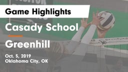 Casady School vs Greenhill  Game Highlights - Oct. 5, 2019