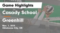 Casady School vs Greenhill  Game Highlights - Nov. 1, 2019
