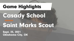 Casady School vs Saint Marks Scout Game Highlights - Sept. 25, 2021