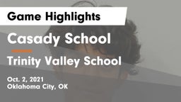 Casady School vs Trinity Valley School Game Highlights - Oct. 2, 2021