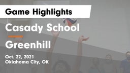 Casady School vs Greenhill  Game Highlights - Oct. 22, 2021