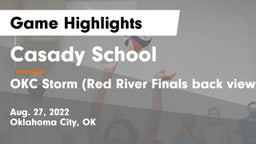 Casady School vs OKC Storm (Red River Finals back view) Game Highlights - Aug. 27, 2022