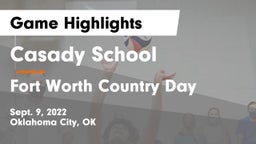 Casady School vs Fort Worth Country Day  Game Highlights - Sept. 9, 2022