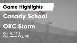 Casady School vs OKC Storm Game Highlights - Oct. 18, 2022