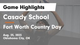 Casady School vs Fort Worth Country Day  Game Highlights - Aug. 25, 2023