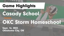 Casady School vs OKC Storm Homeschool Game Highlights - Sept. 16, 2023