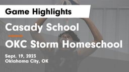 Casady School vs OKC Storm Homeschool Game Highlights - Sept. 19, 2023