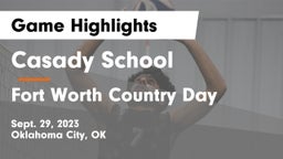 Casady School vs Fort Worth Country Day  Game Highlights - Sept. 29, 2023