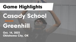 Casady School vs Greenhill  Game Highlights - Oct. 14, 2023