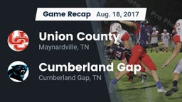 Recap: Union County  vs. Cumberland Gap  2017