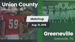 Matchup: Union County High Sc vs. Greeneville  2018