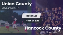 Matchup: Union County High Sc vs. Hancock County  2018
