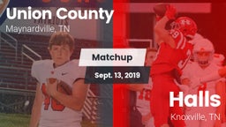 Matchup: Union County High Sc vs. Halls  2019