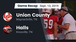Recap: Union County  vs. Halls  2019