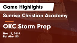 Sunrise Christian Academy vs OKC Storm Prep Game Highlights - Nov 16, 2016