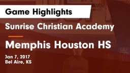 Sunrise Christian Academy vs Memphis Houston HS Game Highlights - Jan 7, 2017