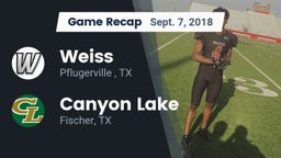 Recap: Weiss  vs. Canyon Lake  2018