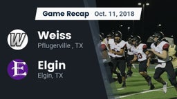 Recap: Weiss  vs. Elgin  2018