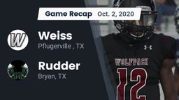 Recap: Weiss  vs. Rudder  2020