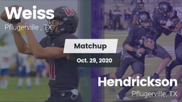 Matchup: Weiss  vs. Hendrickson  2020