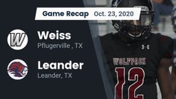 Recap: Weiss  vs. Leander  2020