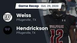 Recap: Weiss  vs. Hendrickson  2020