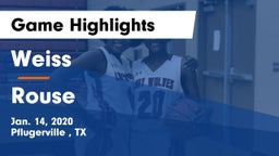 Weiss  vs Rouse  Game Highlights - Jan. 14, 2020