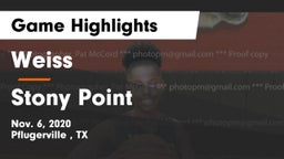 Weiss  vs Stony Point  Game Highlights - Nov. 6, 2020