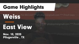 Weiss  vs East View  Game Highlights - Nov. 10, 2020