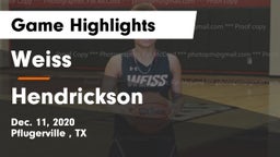 Weiss  vs Hendrickson  Game Highlights - Dec. 11, 2020