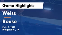 Weiss  vs Rouse  Game Highlights - Feb. 7, 2020