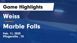 Weiss  vs Marble Falls  Game Highlights - Feb. 11, 2020