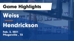 Weiss  vs Hendrickson  Game Highlights - Feb. 3, 2021