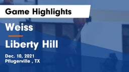 Weiss  vs Liberty Hill  Game Highlights - Dec. 10, 2021