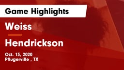 Weiss  vs Hendrickson  Game Highlights - Oct. 13, 2020