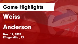 Weiss  vs Anderson  Game Highlights - Nov. 19, 2020