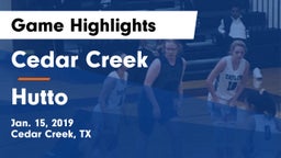 Cedar Creek  vs Hutto  Game Highlights - Jan. 15, 2019